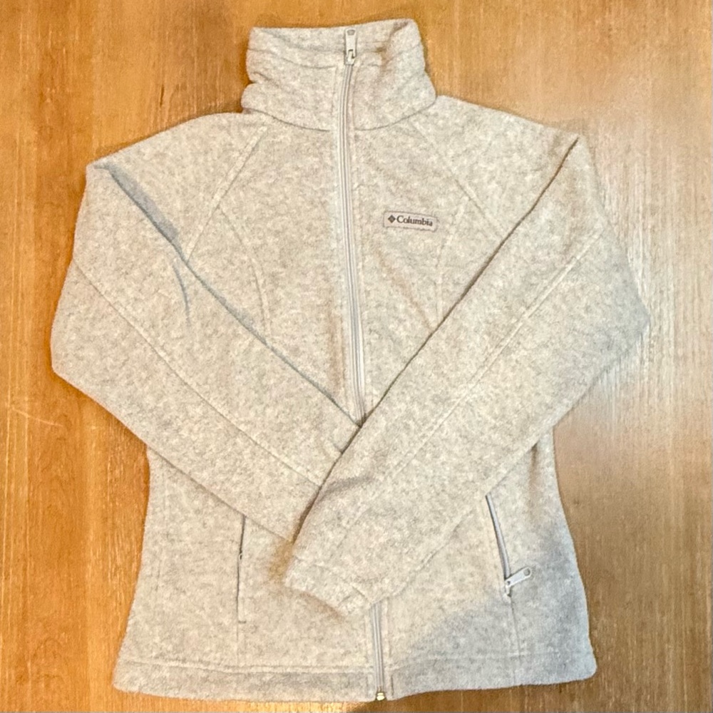 Columbia Full Zip‎ Fleece Women’s Zip Pockets Gray Sz XS